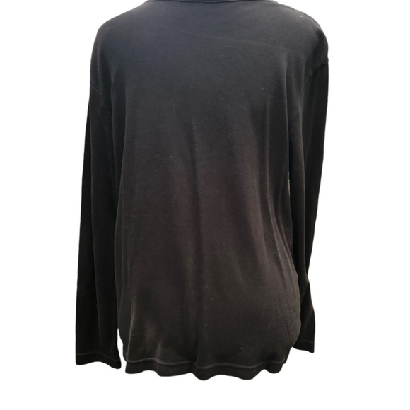 White Stag Womens Winter Holiday Snowman Black Top Size XL - Picture 5 of 5